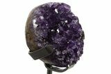 Sparkling Amethyst Geode With Metal Stand - Uruguay #342510-2